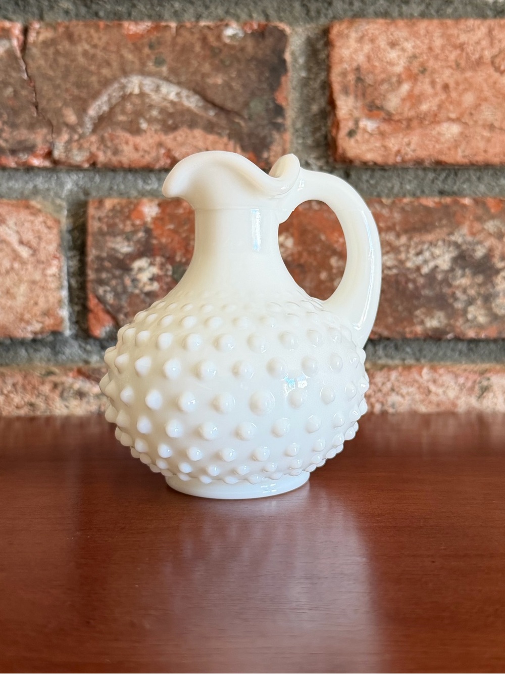 Vintage - Avon White Hobnail Milk Glass Pitcher